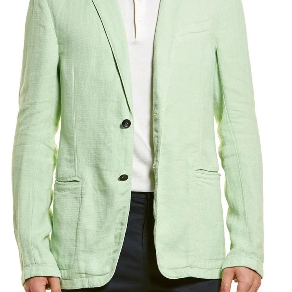 Armani Collezioni Mens Linen-Blend Blazer SIZE 52 (Mens LG 41 Suit Jacket) NEW
